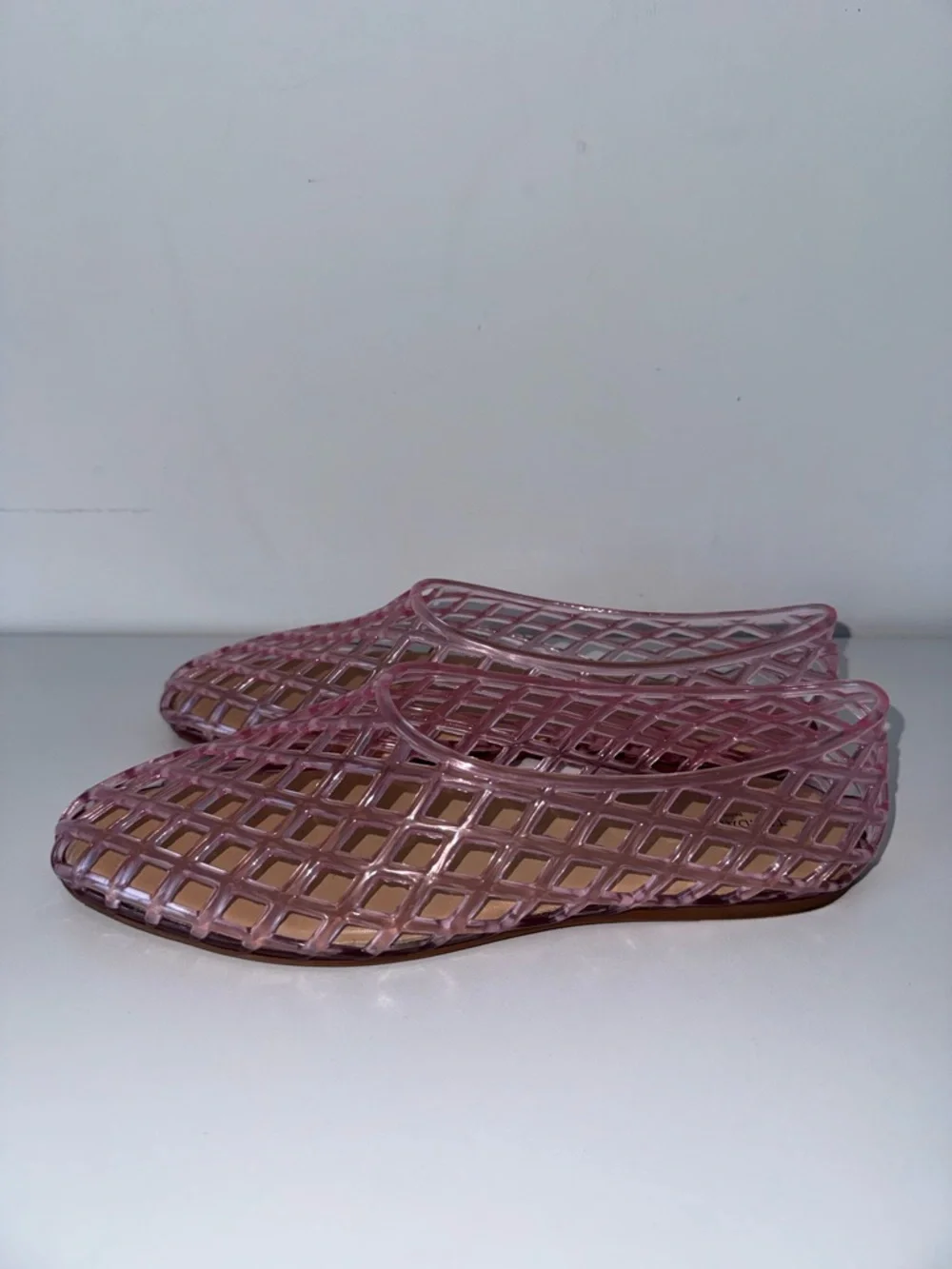 TENDANCE - Pink Jelly Lattice Slip-On Flats size 8 - Picture 9 of 11
